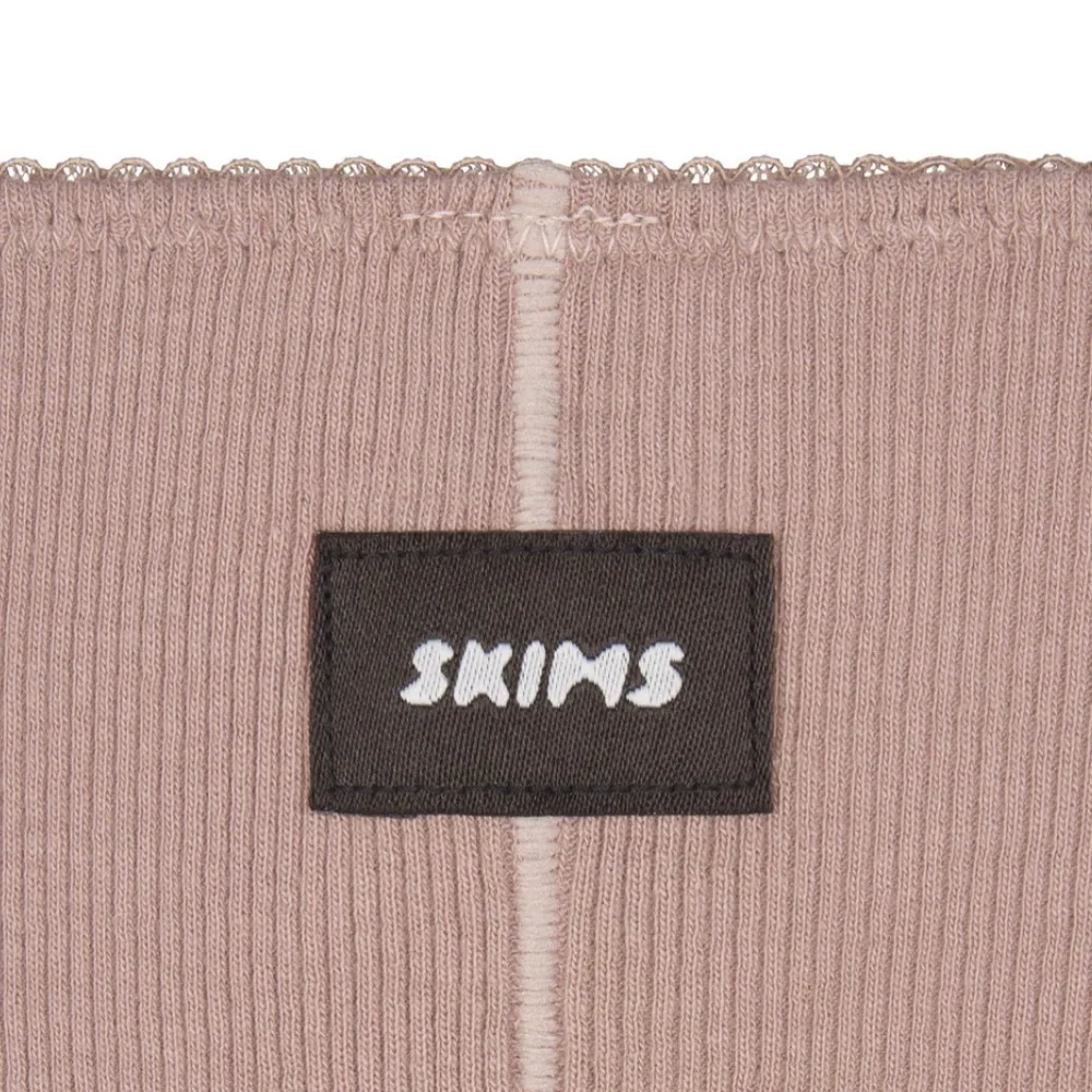 SKIMS Cotton Picot Straight Leg Pants in Umber - Picture 7 of 7